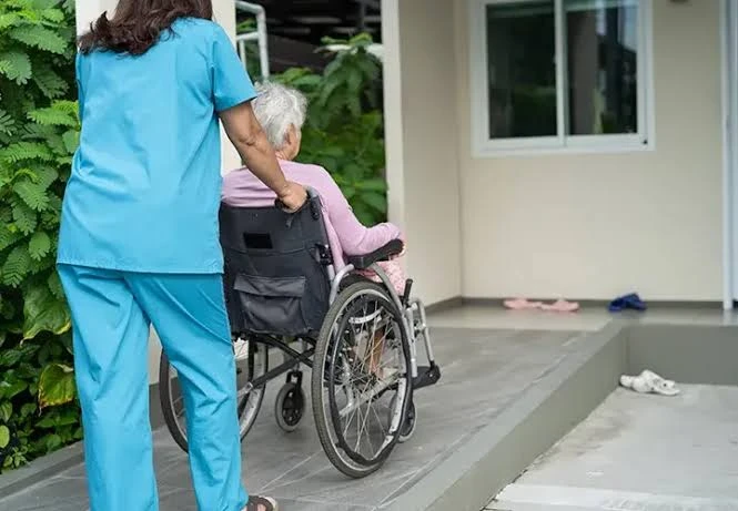 Senior boarding accessible medical transport